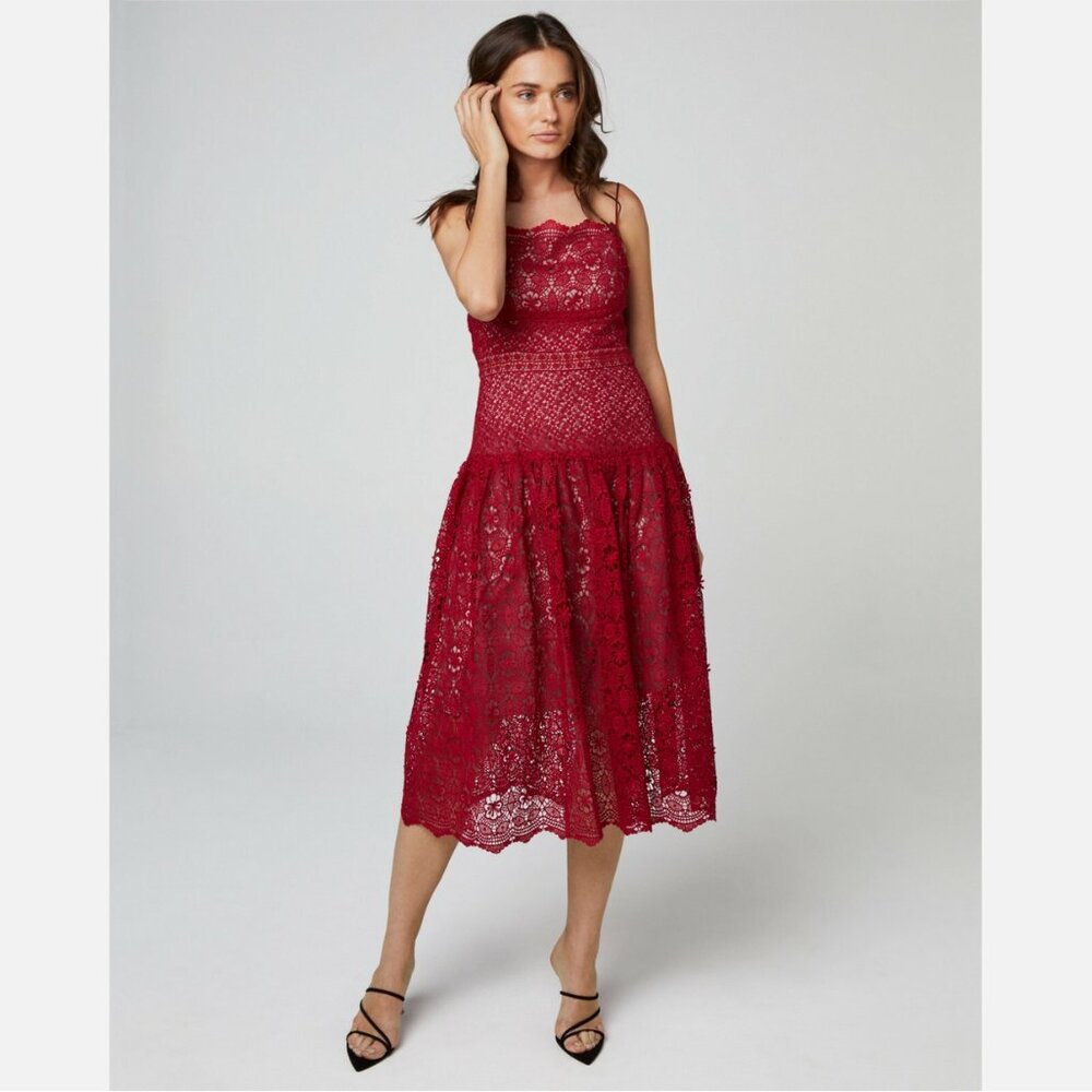 O.P.T. One Pretty Time Lizzet Lace Midi Dress